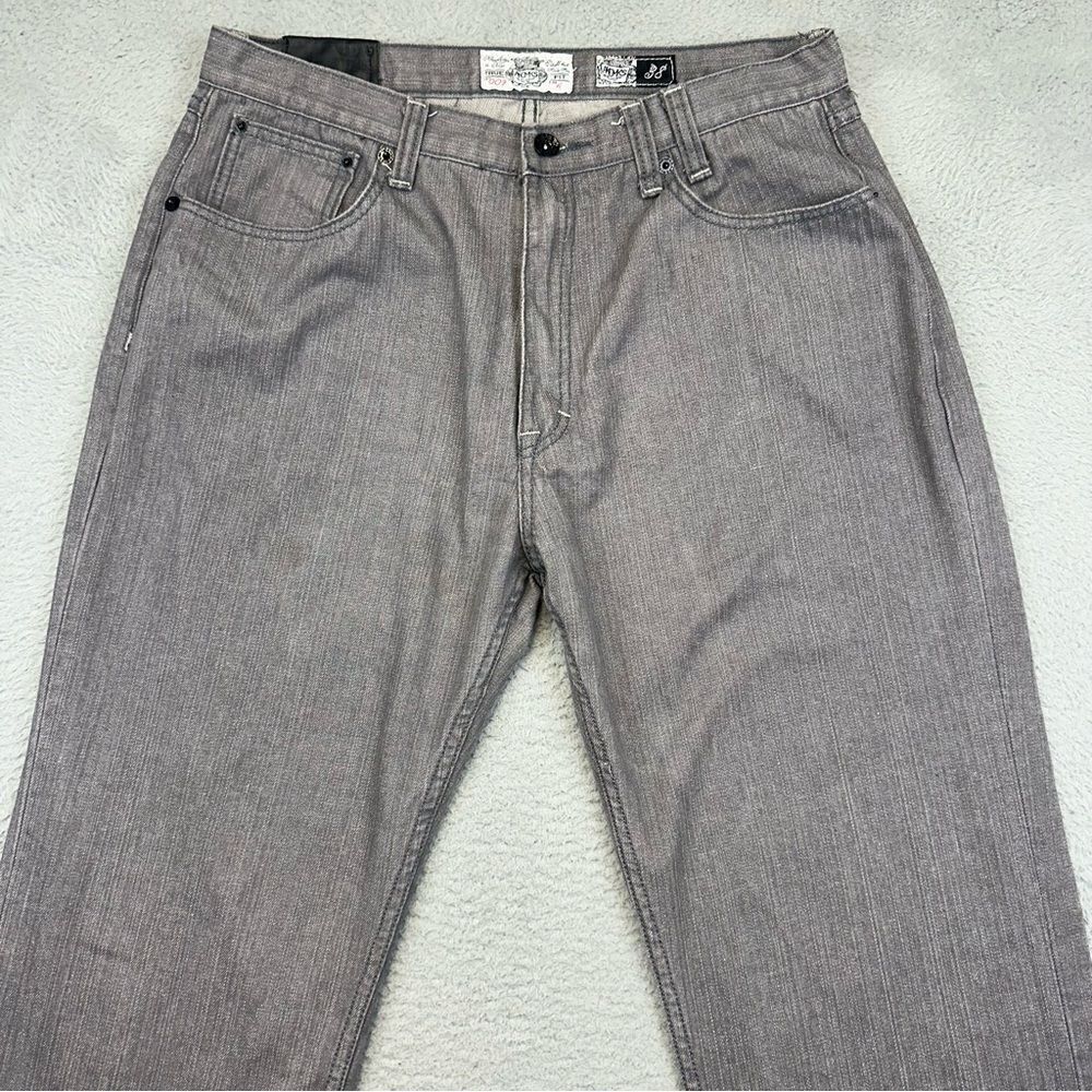 Akademiks Jeans Mens 38 Gray True Fit Lot 009 Straight Denim Grunge 34x31 - Picture 2 of 16